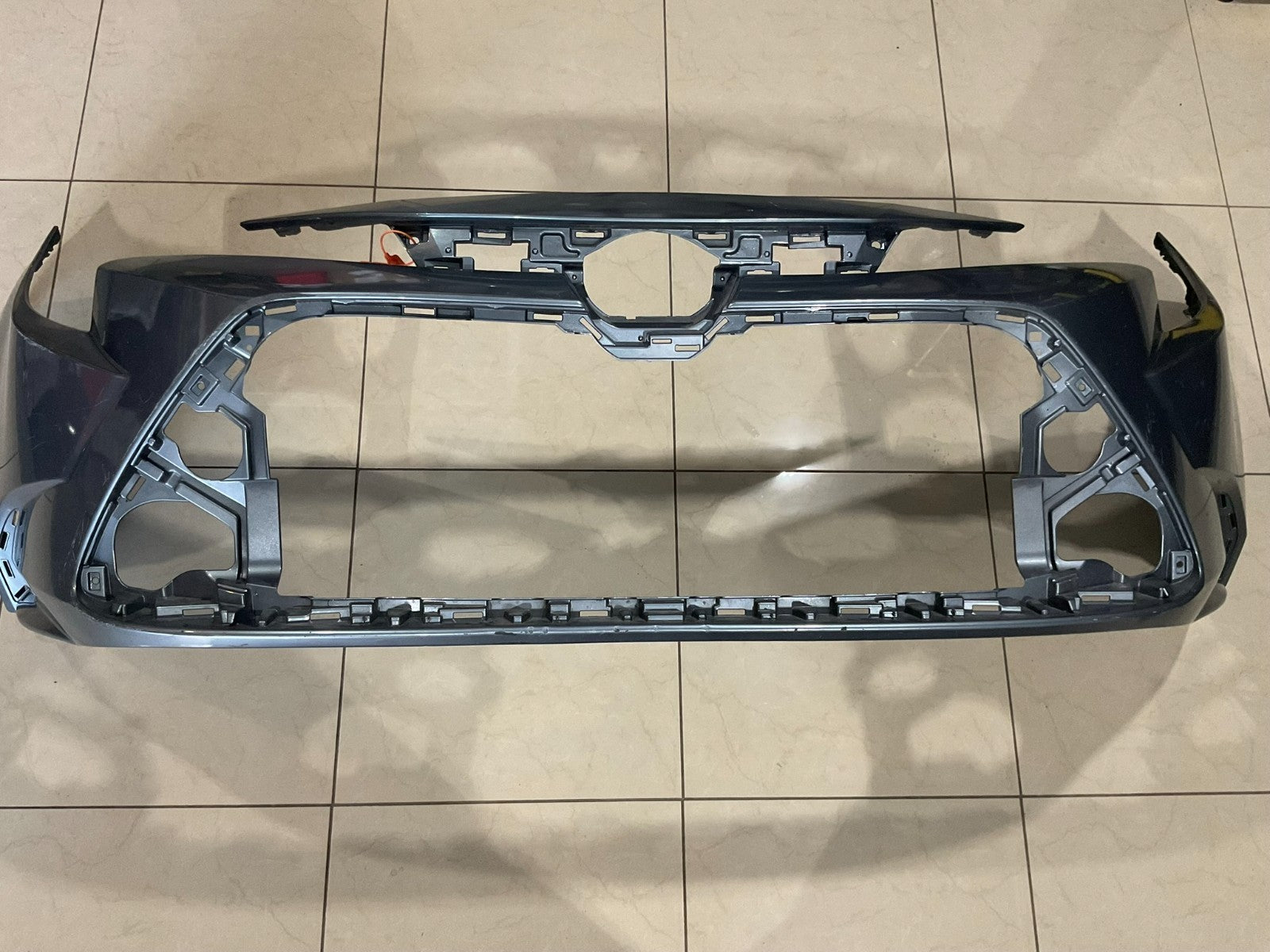 Front Bumper Cover Light Blue/Grey 2020-2022 Toyota Corolla L LE XLE CAPA