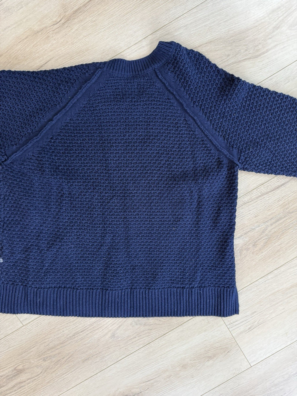 Women's Navy Blue Gap Knit Sweater, Medium