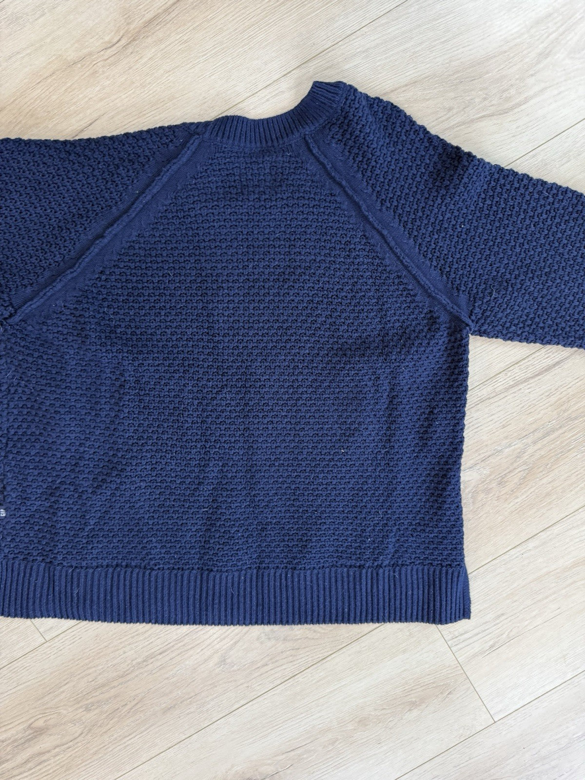 Women's Navy Blue Gap Knit Sweater, Medium