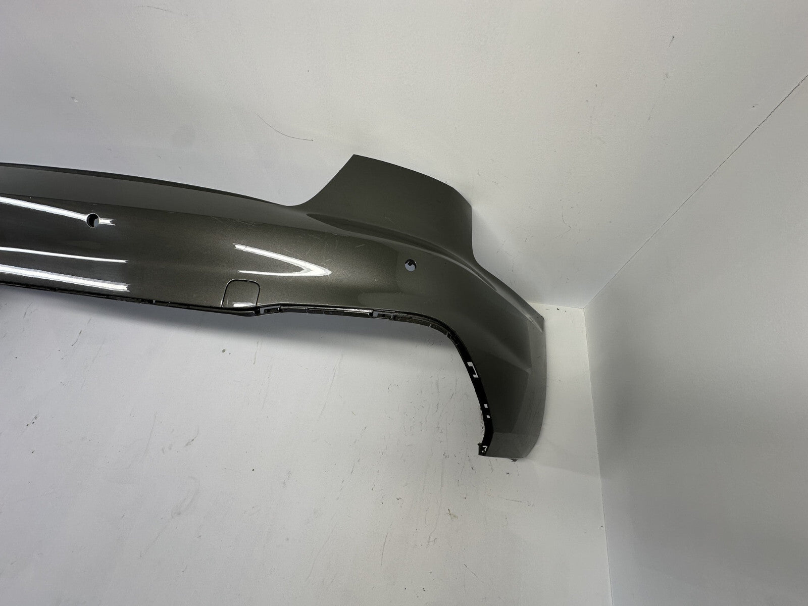 Rear Bumper Cover Grey 20-23 Audi S4 w/Sensor Holes 8W5807067LGRU OEM