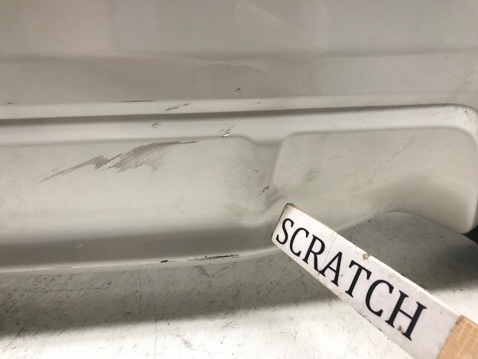 Rear Bumper Cover White Subaru CrossTrek 2018 2019 w/Sensor Holes 57704FL250 OEM