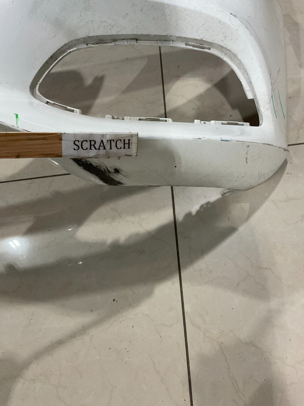 Front Bumper Cover White 2015-2018 Mercedes C Class C300 a 205 885 0125 OEM