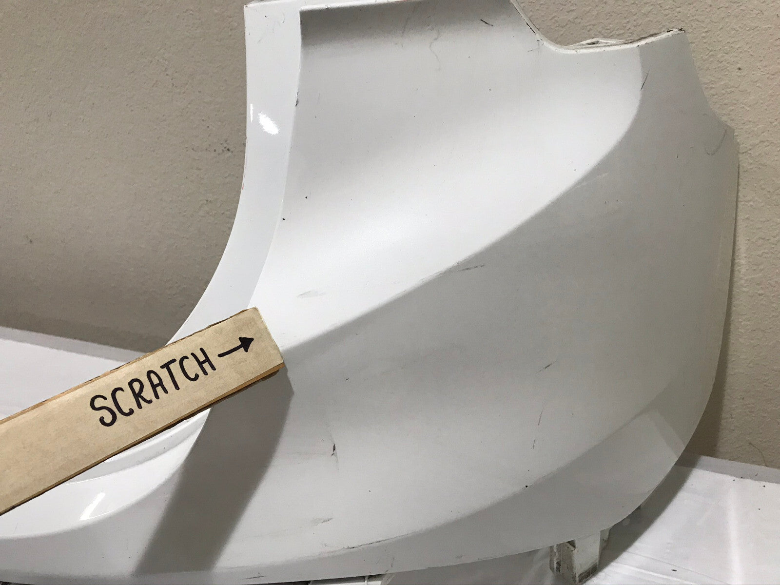 Rear Upper Bumper Cover White 21-22 Hyundai Santa Fe Calligraphy SE SEL OEM