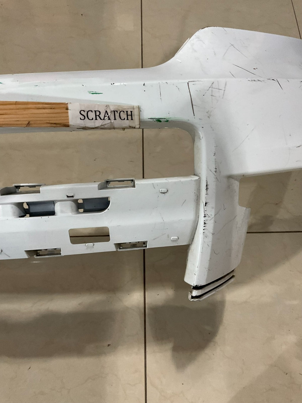 Front Bumper Cover White 2021 2022 2023 Jeep Grand Cherokee L 6sd13trmm OEM