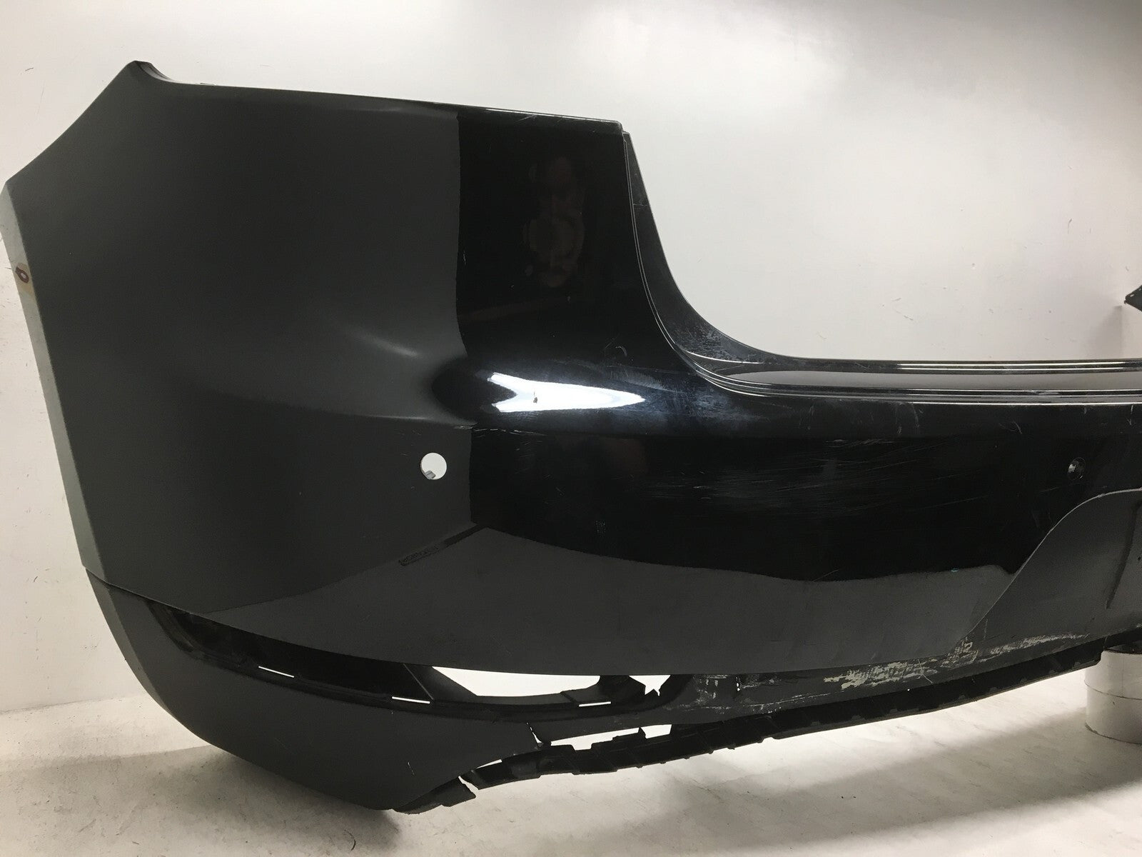 Rear Bumper Cover Porsche Macan Turbo Sport Design w/Sensor Holes 2015-2017 OEM3