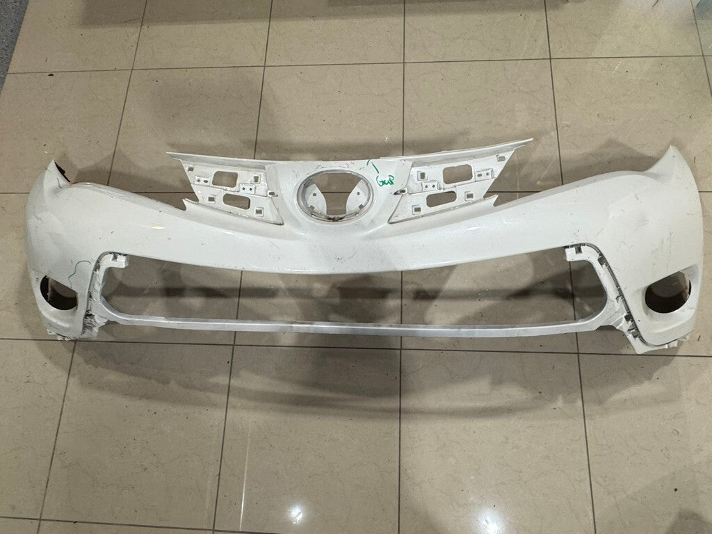 Front Bumper Cover White 2013-2015 Toyota Rav4 LE 52119+0R110 OEM