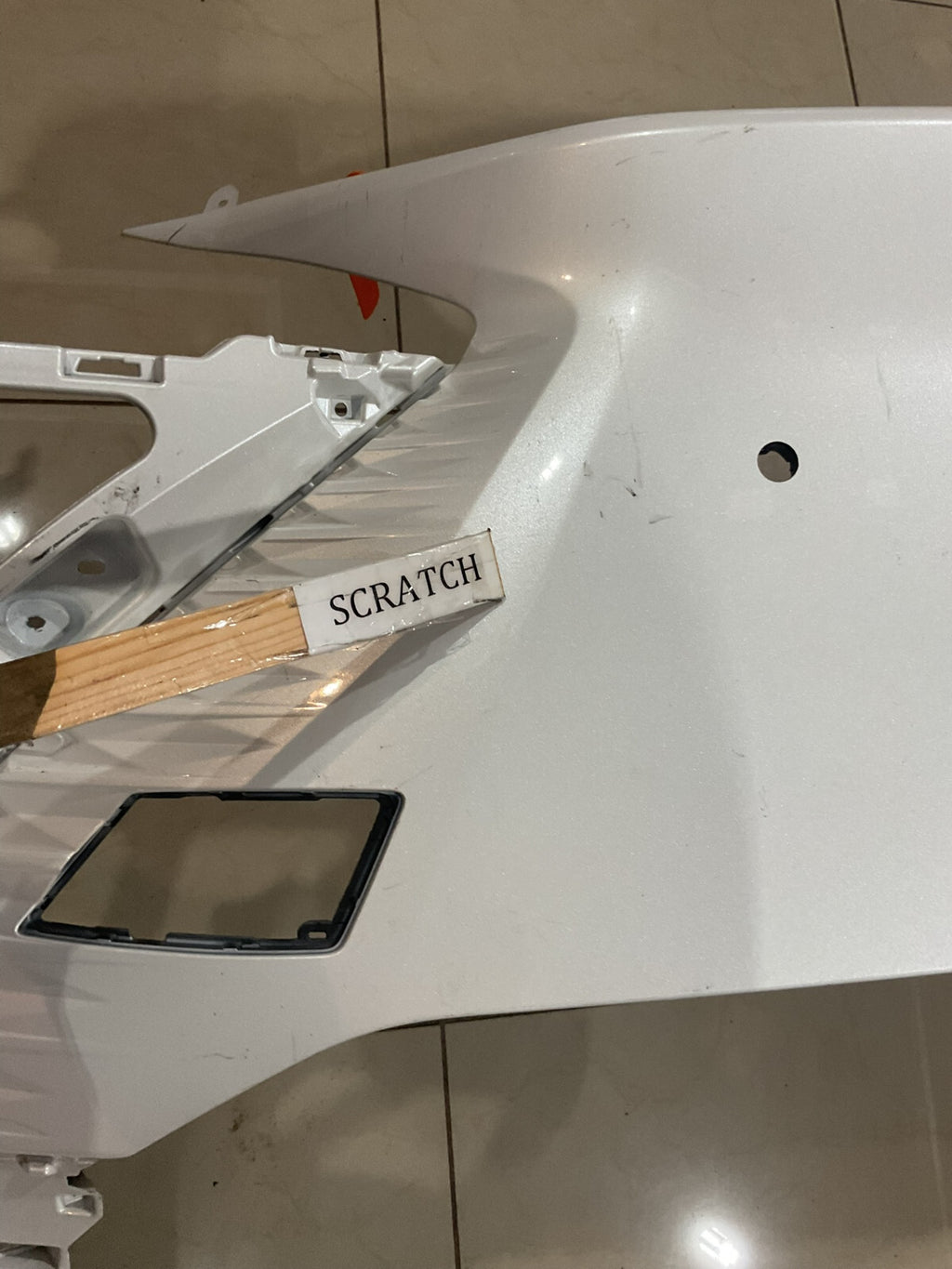 Front Bumper Cover White 2023-2024 Lexus RZ 52119+46130 OEM