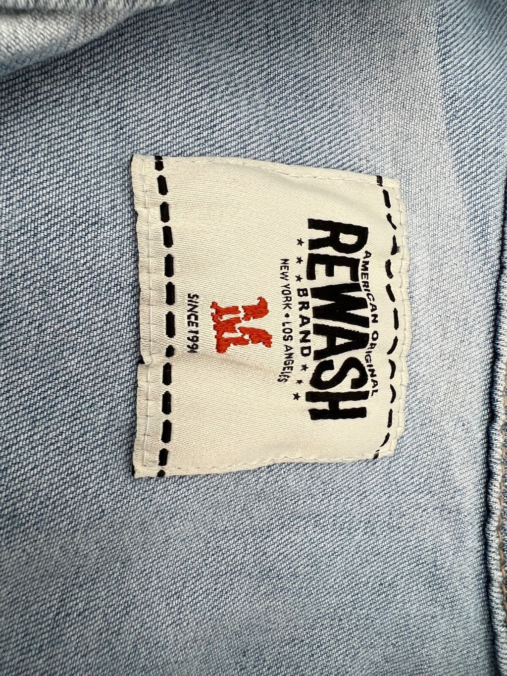 Rewash Women’s Light Wash Denim Jacket Size M Casual Jean Button Front