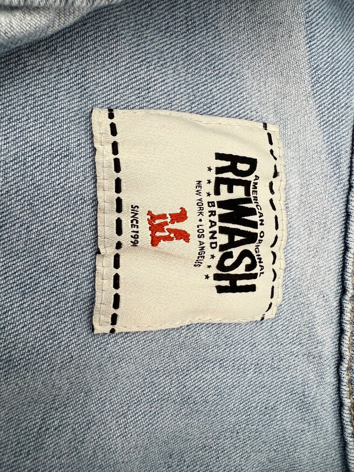 Rewash Women’s Light Wash Denim Jacket Size M Casual Jean Button Front