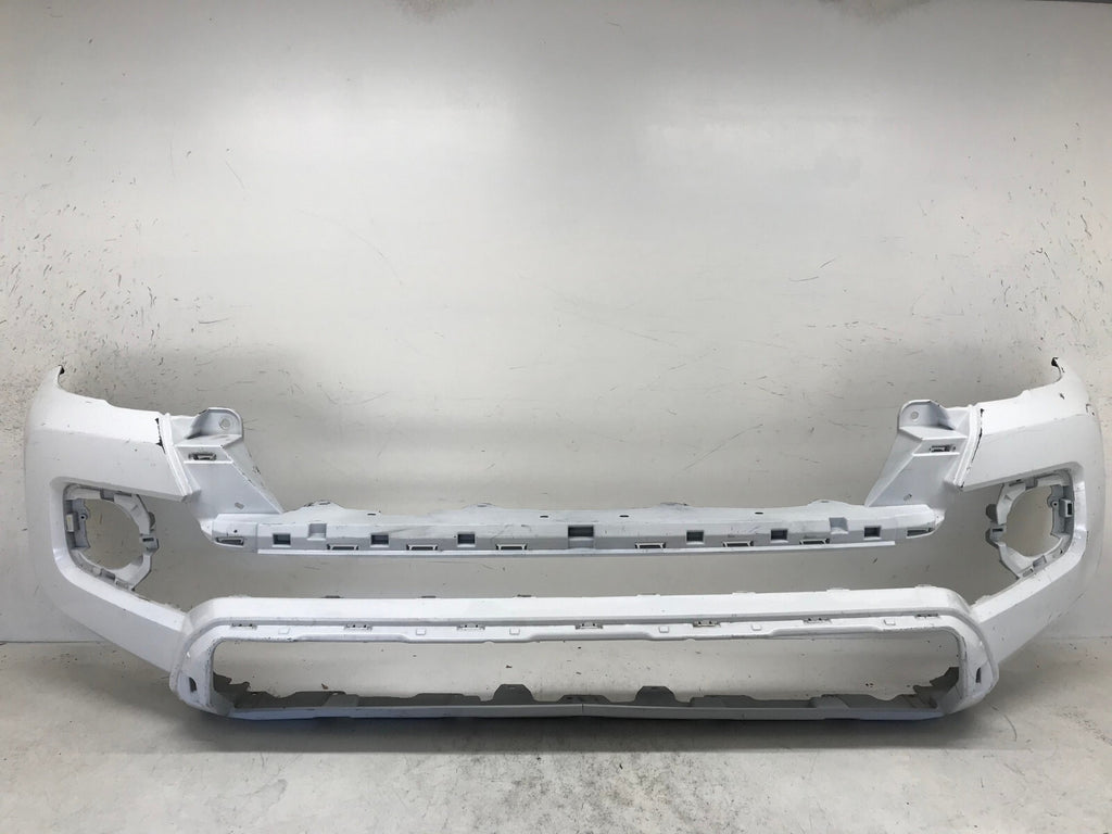 Front Bumper Cover Toyota Tacoma SR SR5 Ltd W/Flare holes White 16-19 OEM