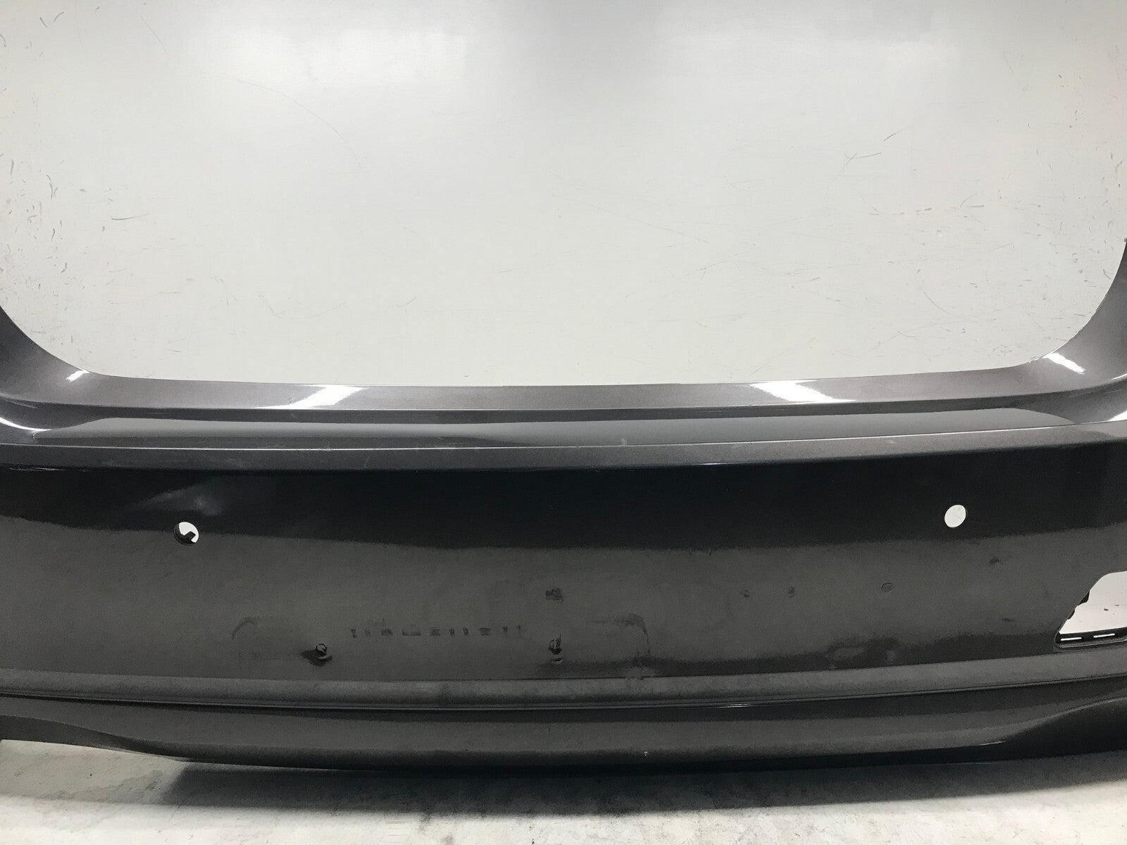 Rear Bumper Cover Gray 2012-2015 BMW 320i Sedan Standard Type w/Sensor Holes OEM