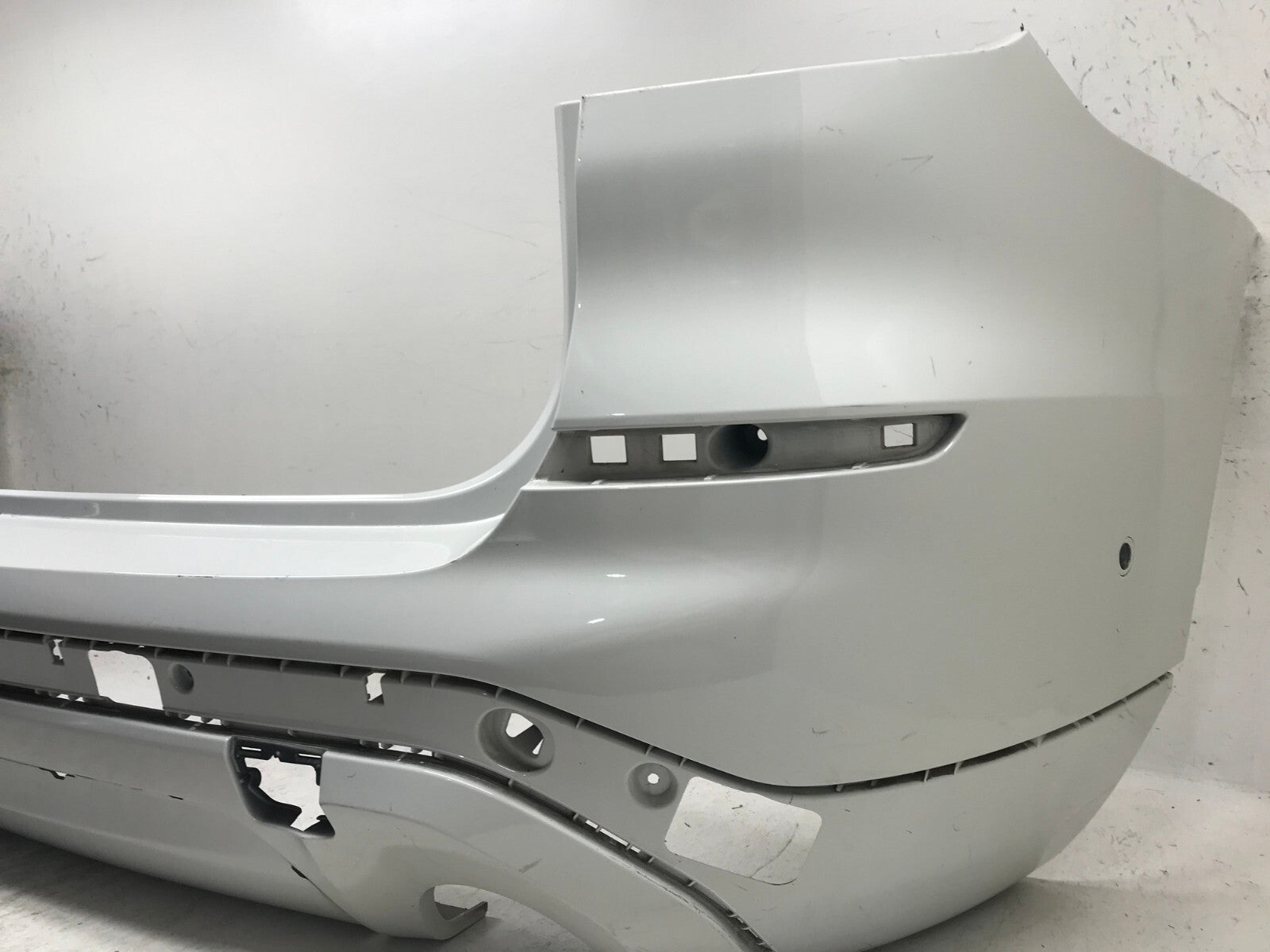 Rear Bumper Cover White BMW X3 G01 2017 w/Sensor Holes 7418068 OEM