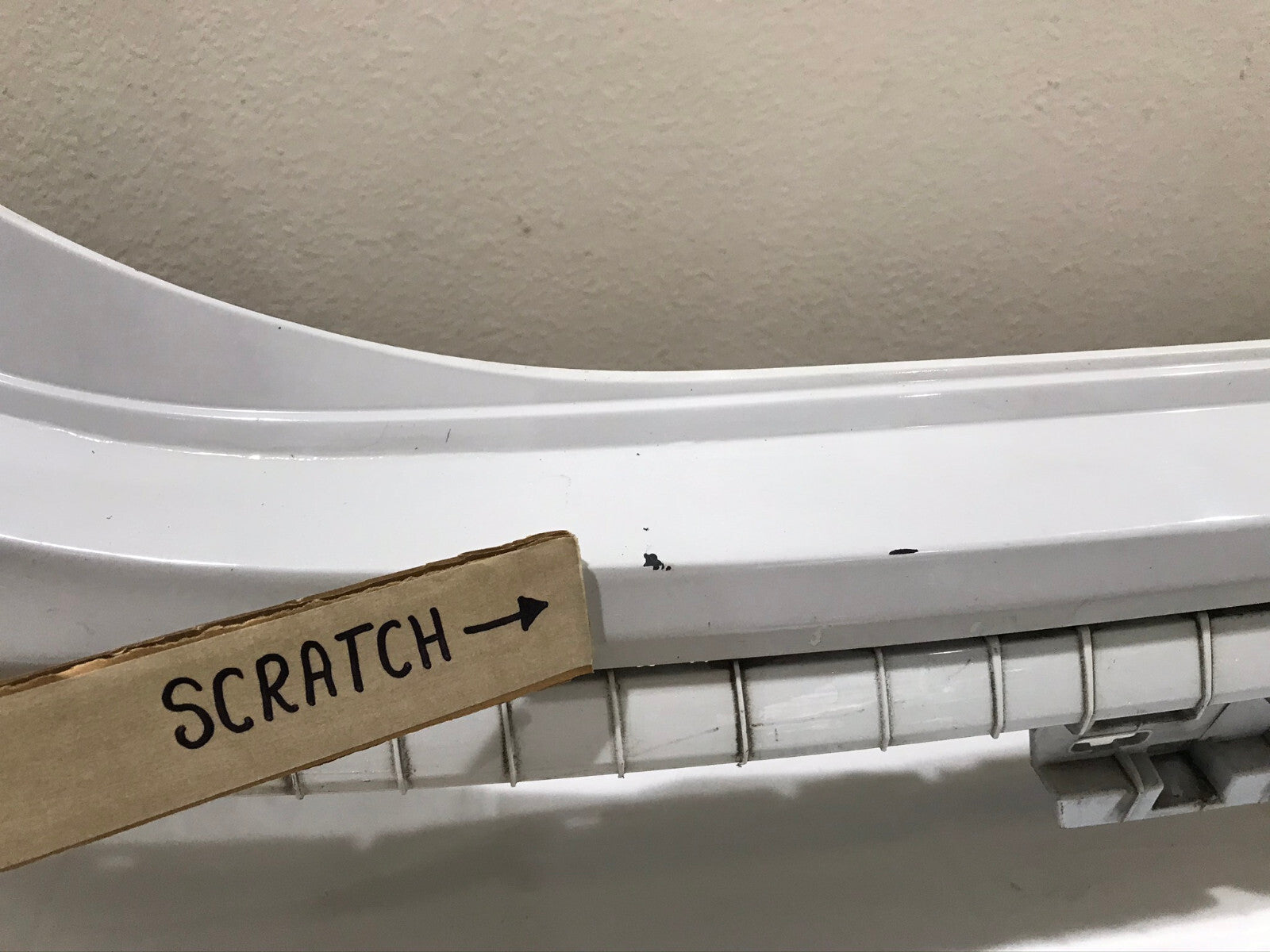 Rear Upper Bumper Cover White 21-22 Hyundai Santa Fe Calligraphy SE SEL OEM