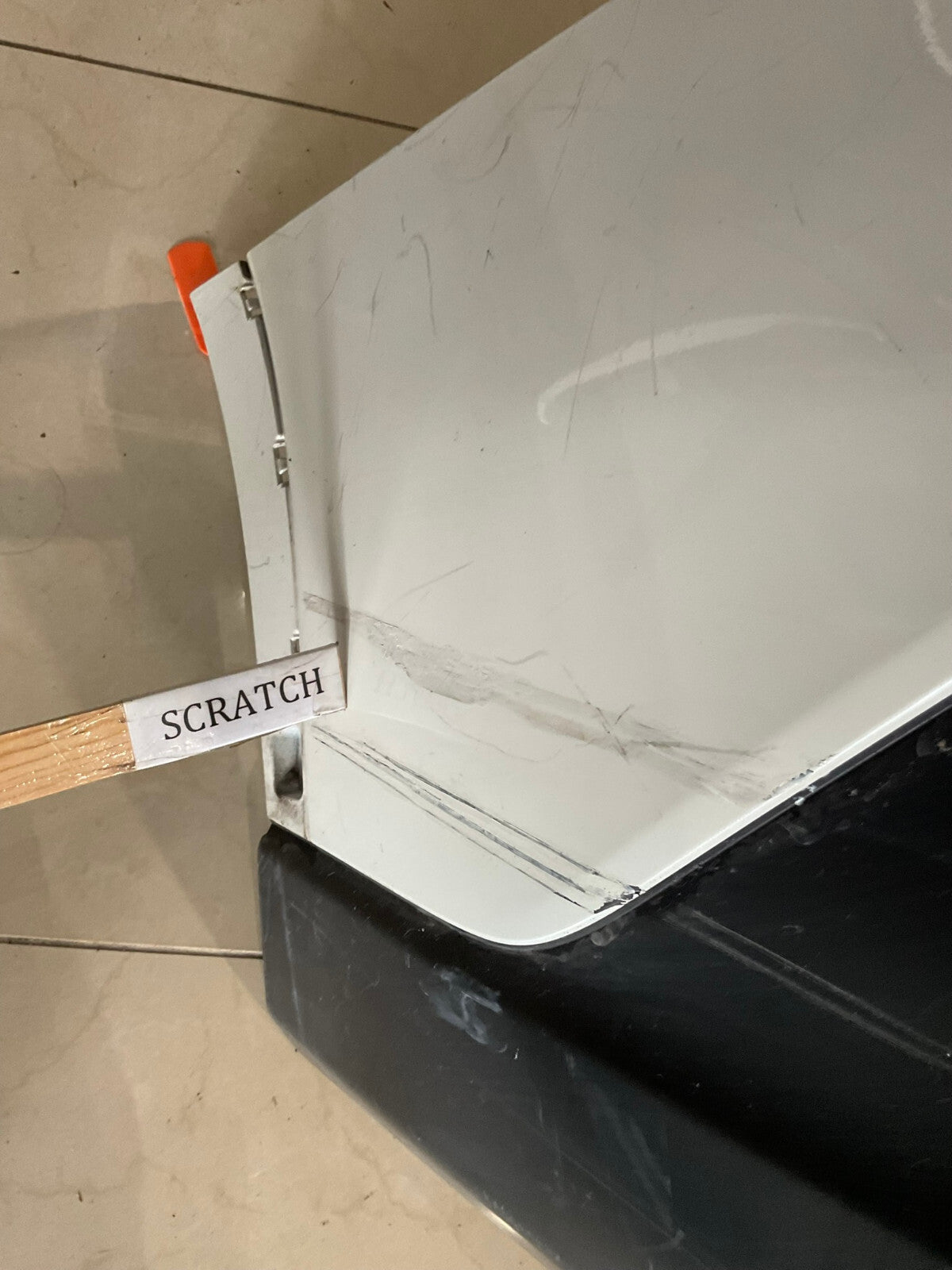 Rear Bumper Cover White Subaru Outback 20 57704AN31A OEM