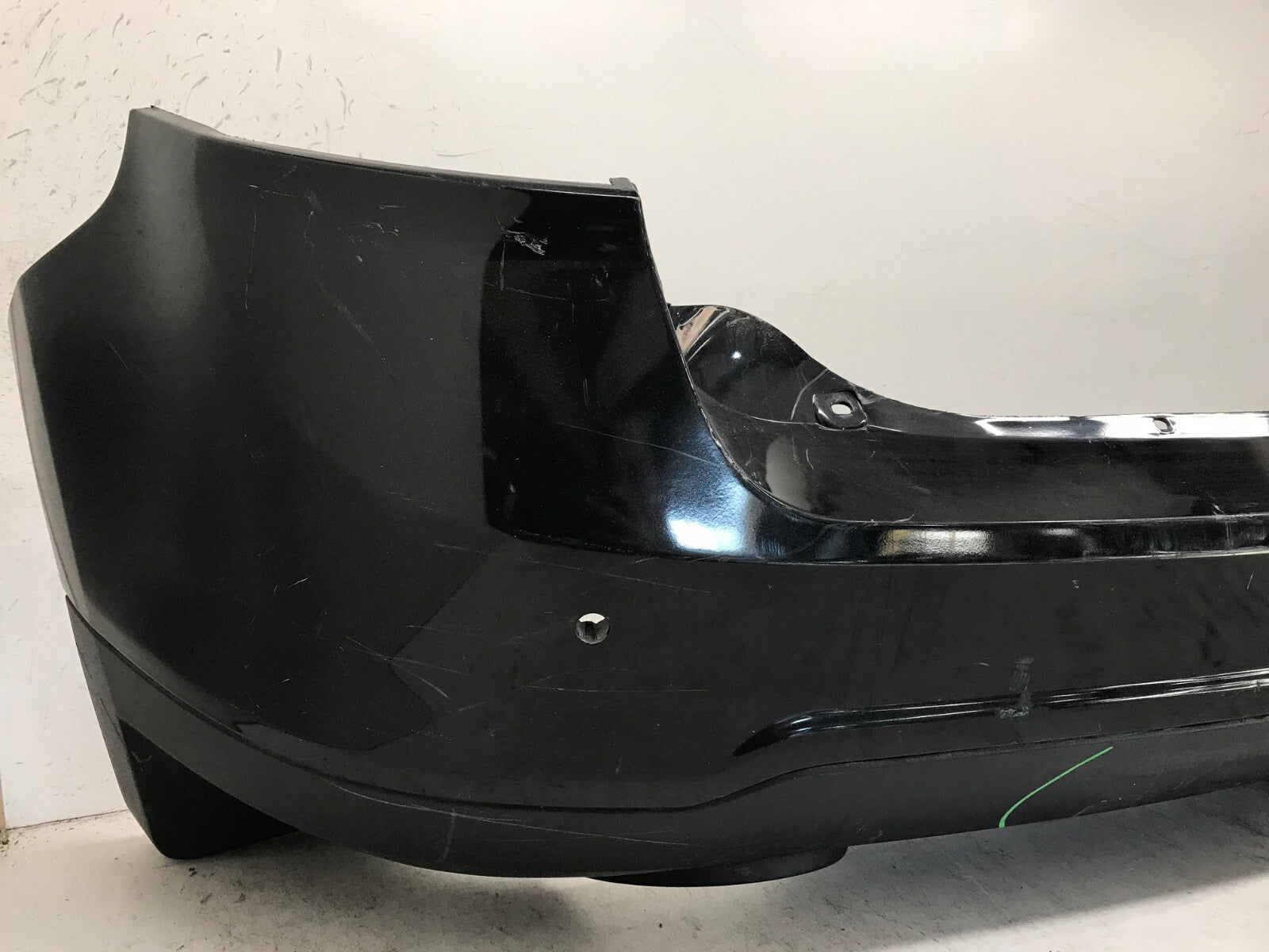 Rear Upper Bumper Cover Black 2011-2014 Ford Edge SE/SEL/Sport w/Sensr Holes OEM