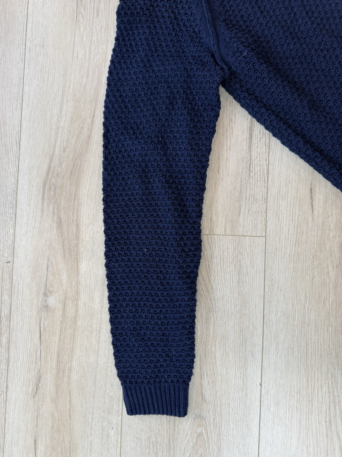Women's Navy Blue Gap Knit Sweater, Medium