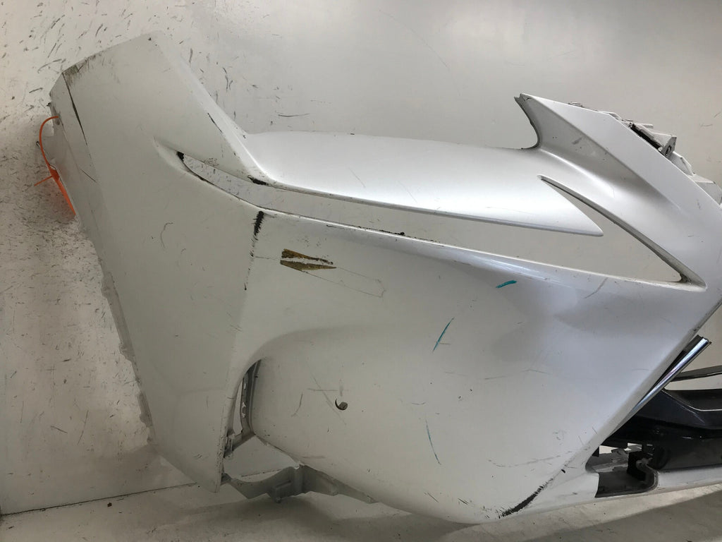 Front Bumper Cover White Lexus NX300h NX200T 15-17 w/Sensor Hole 52119-78050 OEM