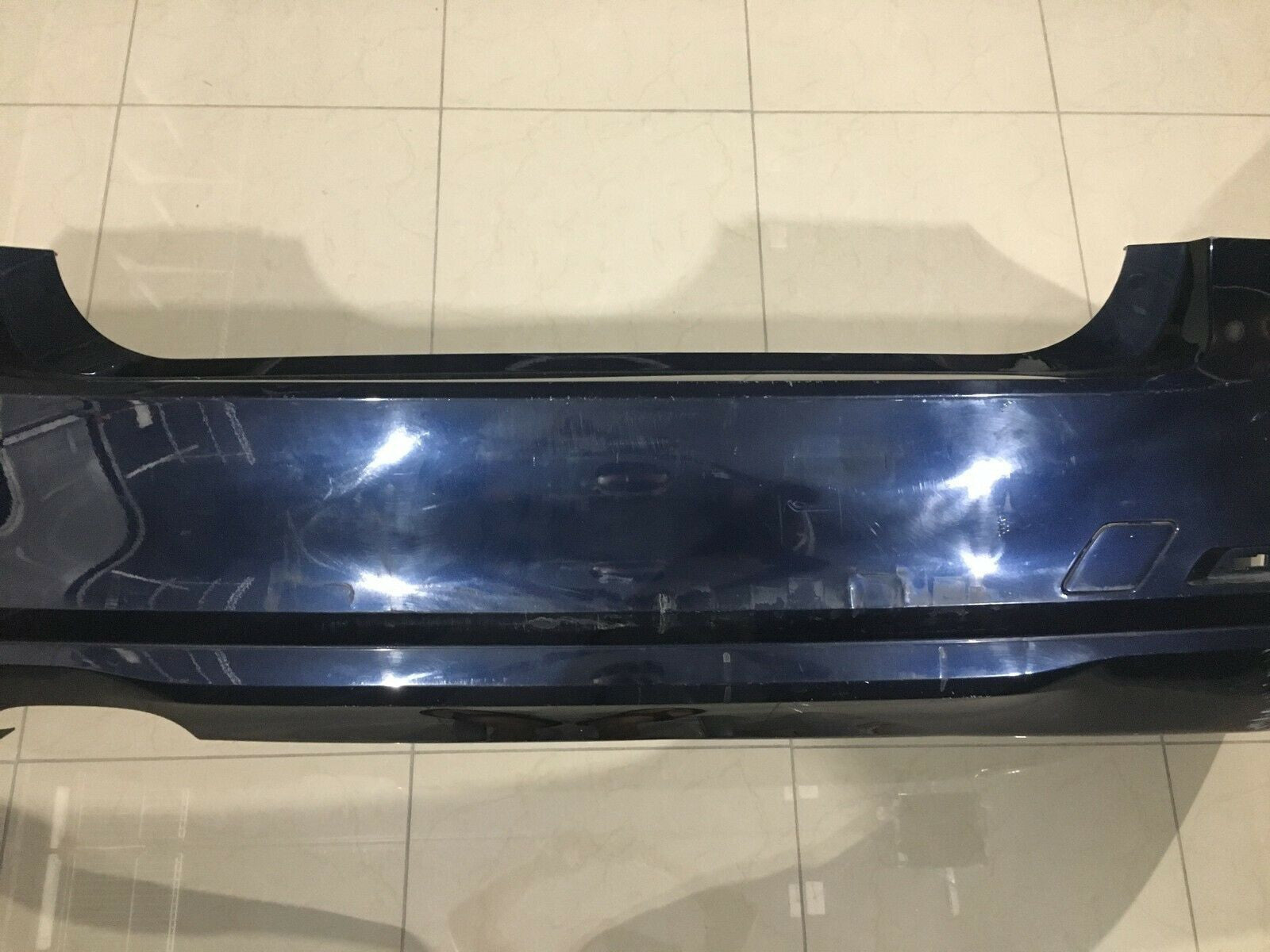 Rear Bumper Cover BMW 328i/328i xDrive Base w/o Sensor H w/Trim Lines 12-15 OEM