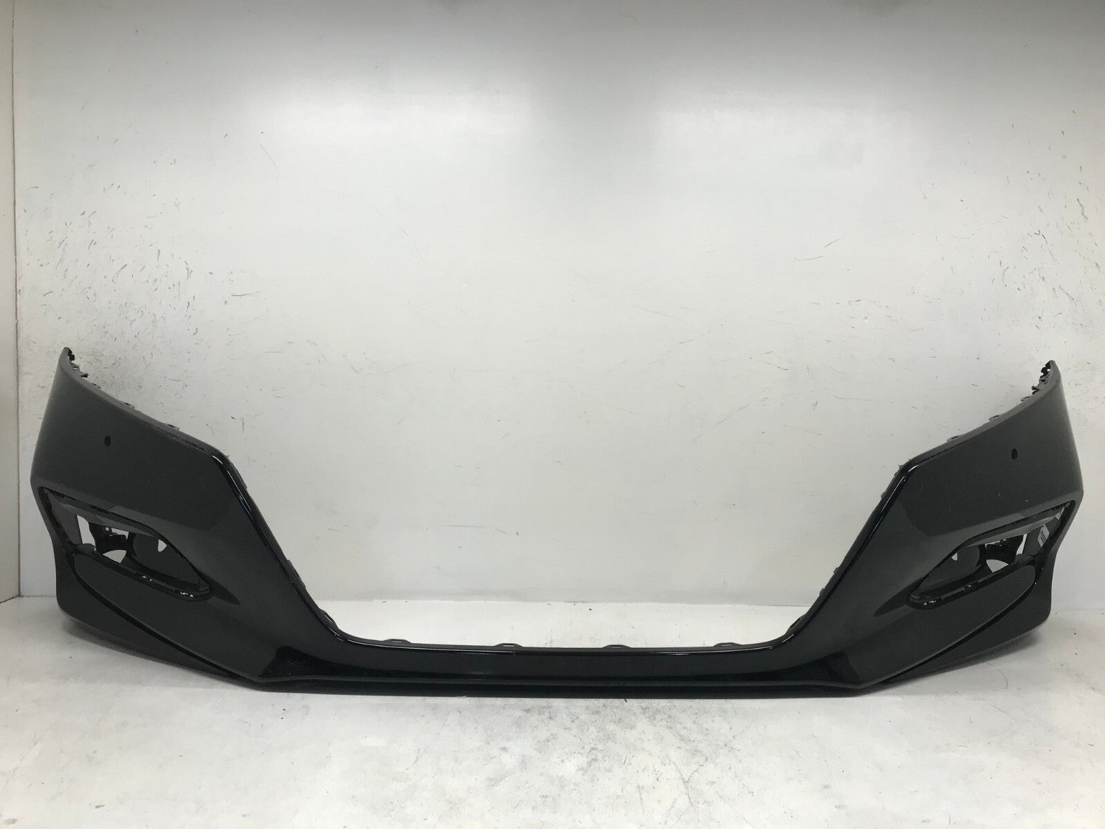 Front Bumper Cover Honda Accord EX/LX/EX-L/Hybrid w/Sensr Holes Black 18-20 CAPA