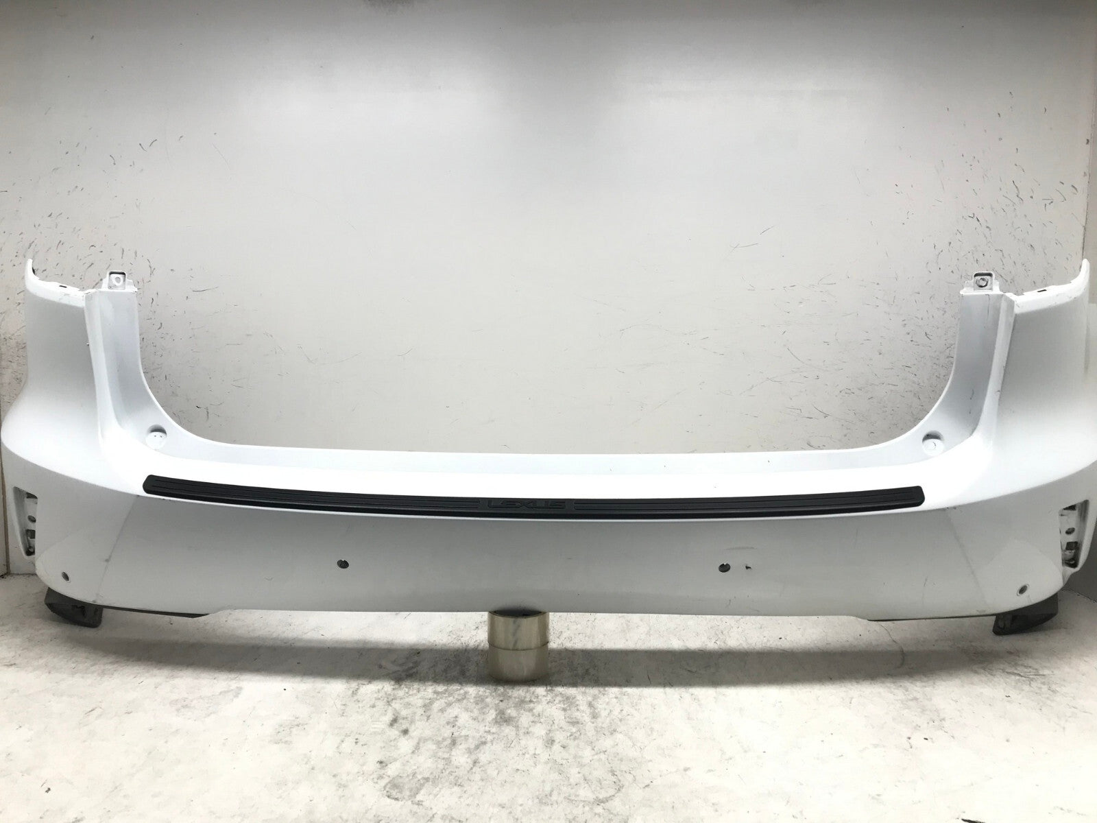 Rear Bumper Cover White 2016-2019 Lexus RX350/RX450H Base w/Sensor Holes OEM