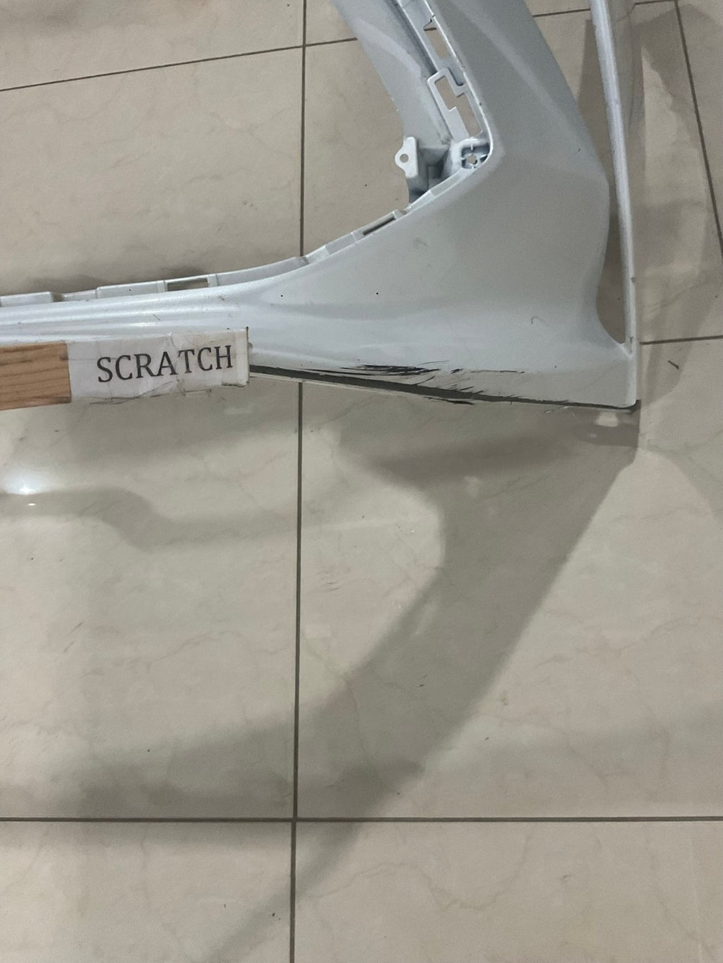 Front Bumper Cover White Toyota Avalon Base Touring 4X7 2019 52119+07090 OEM
