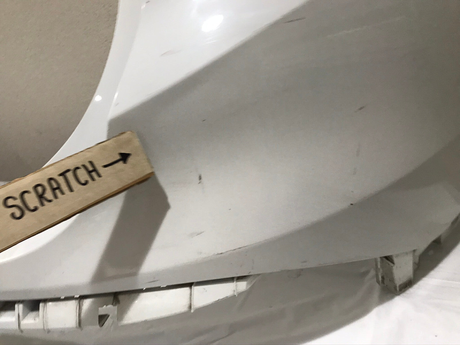 Rear Upper Bumper Cover White 21-22 Hyundai Santa Fe Calligraphy SE SEL OEM