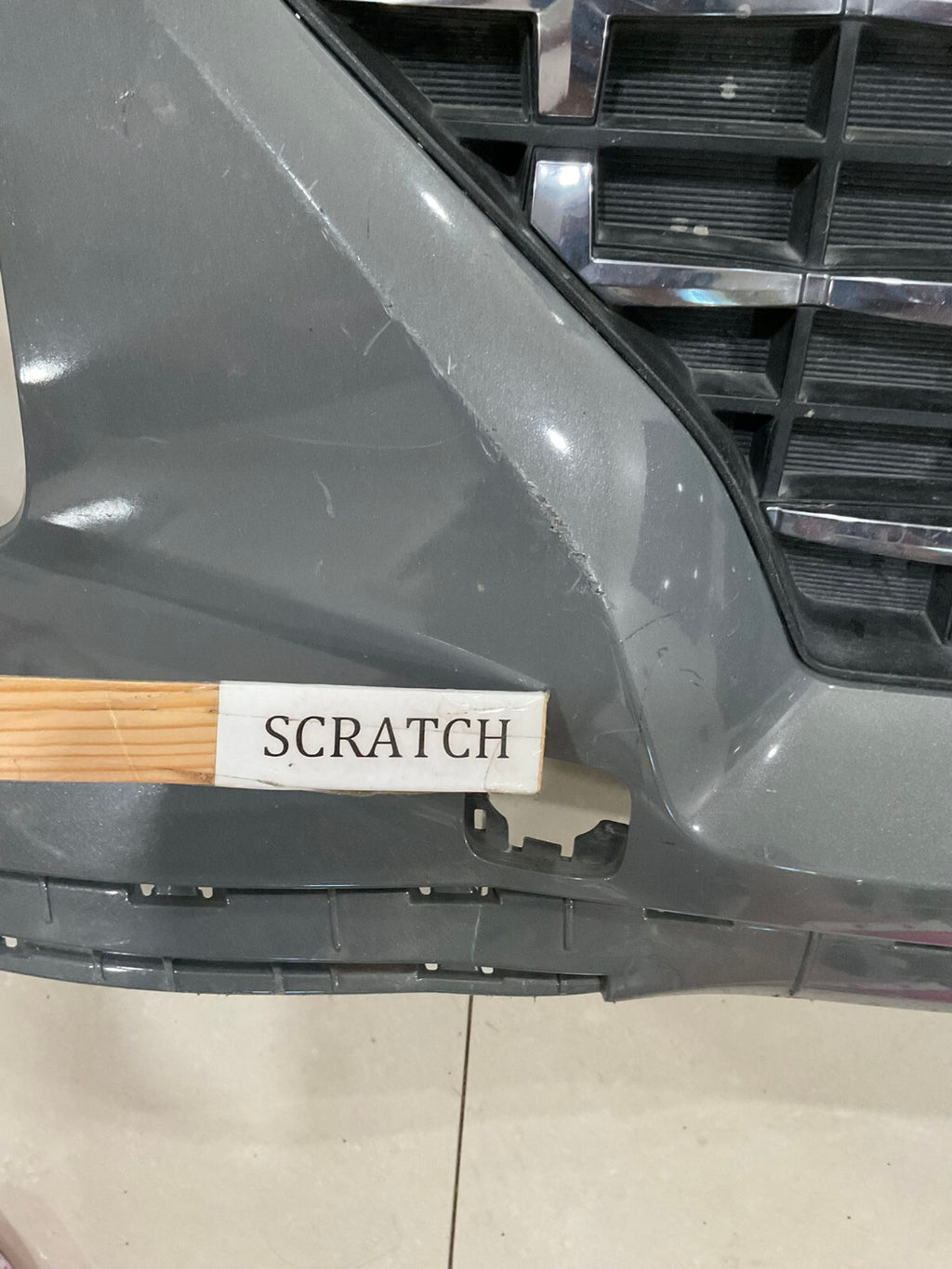 Front Upper Bumper Cover Grey 2020-2025 Hyundai Venue CAPA