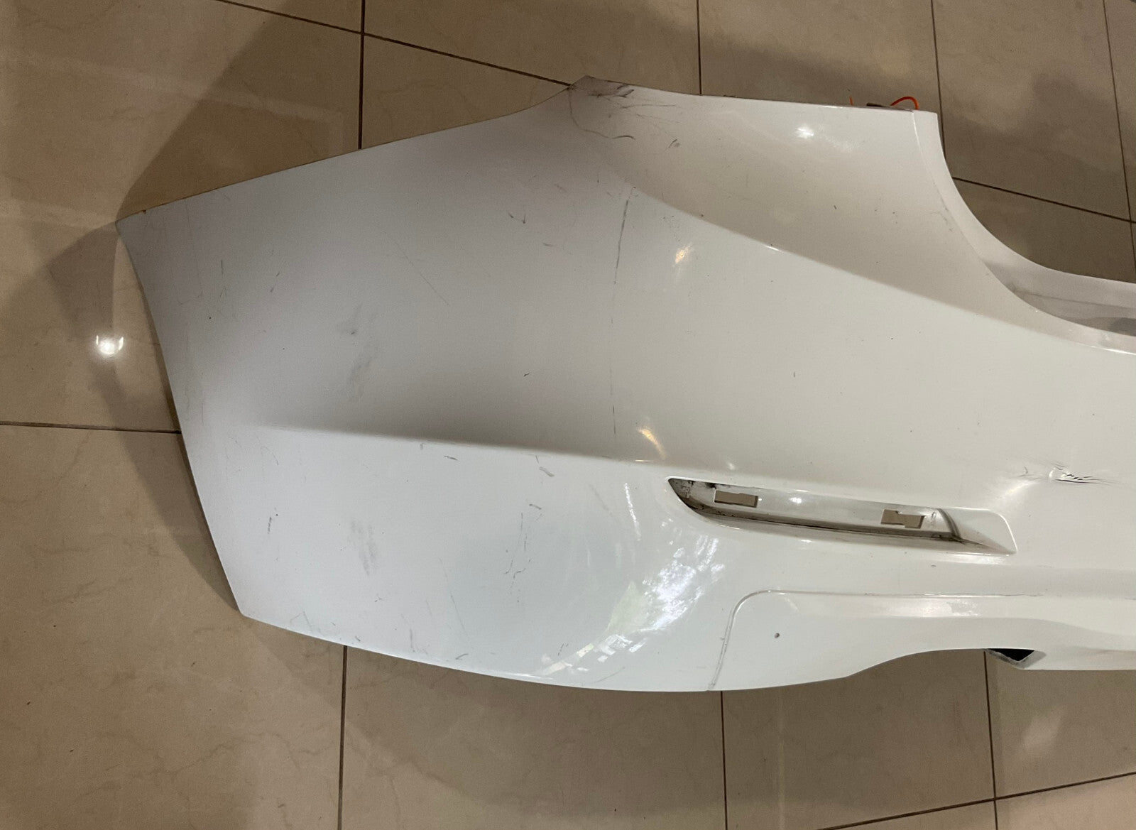 Rear Bumper Cover White 14-16 BMW F10 5-Series 158+577+11 OEM