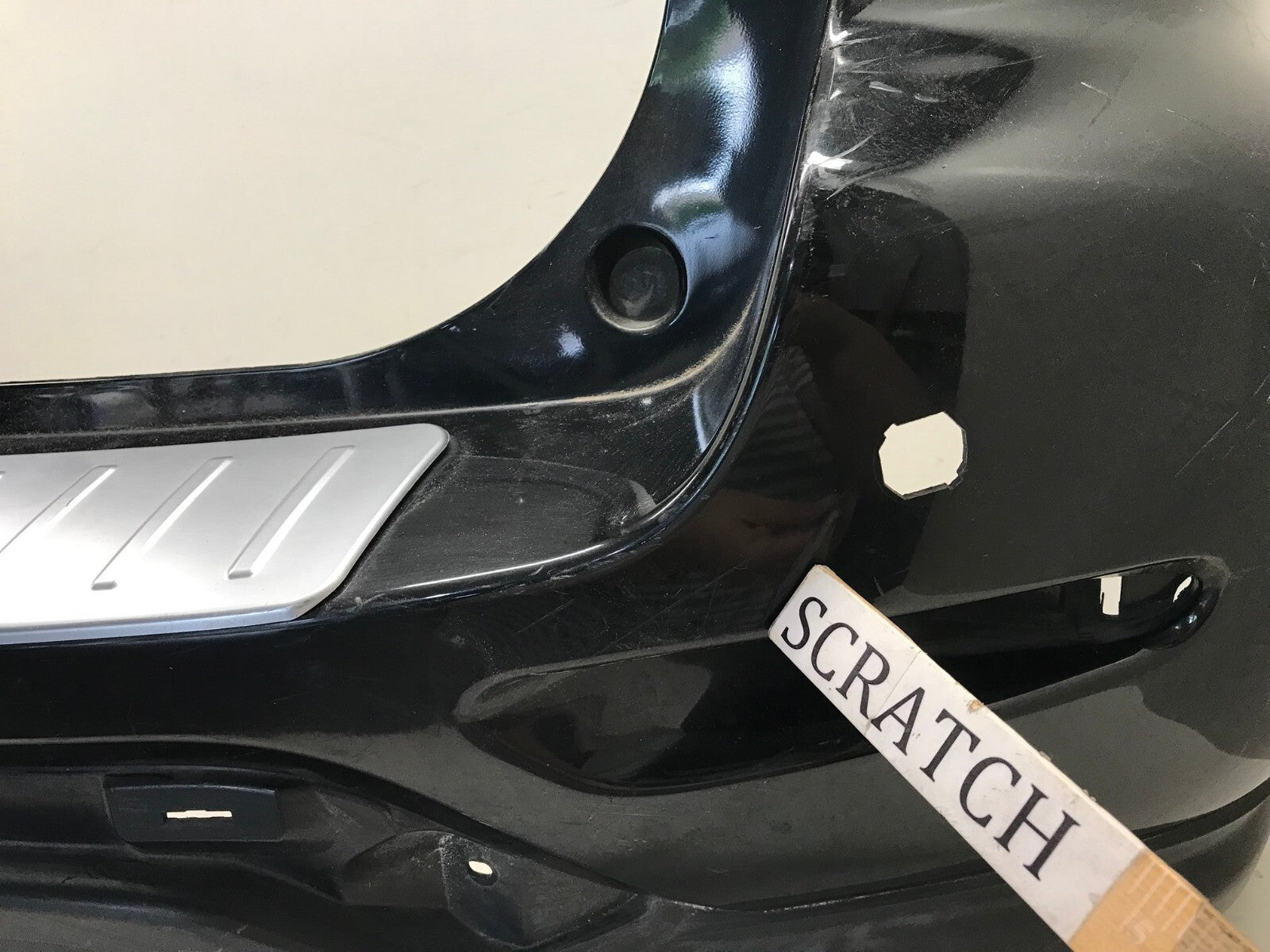 Rear Bumper Cover Black Nissan Pathfinder SV Platinum 17-19 w/Sensor Holes OEM