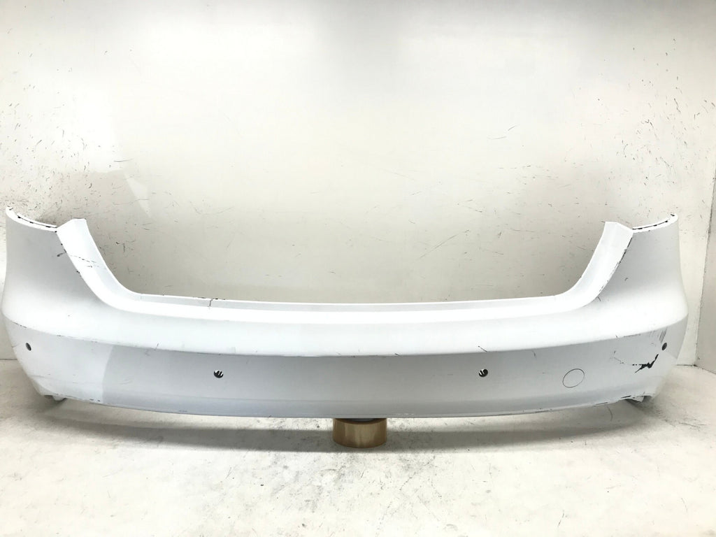 Rear Bumper Cover Audi A4 Allroad B8 w/Sensor Holes White 2013-2016 CAPA