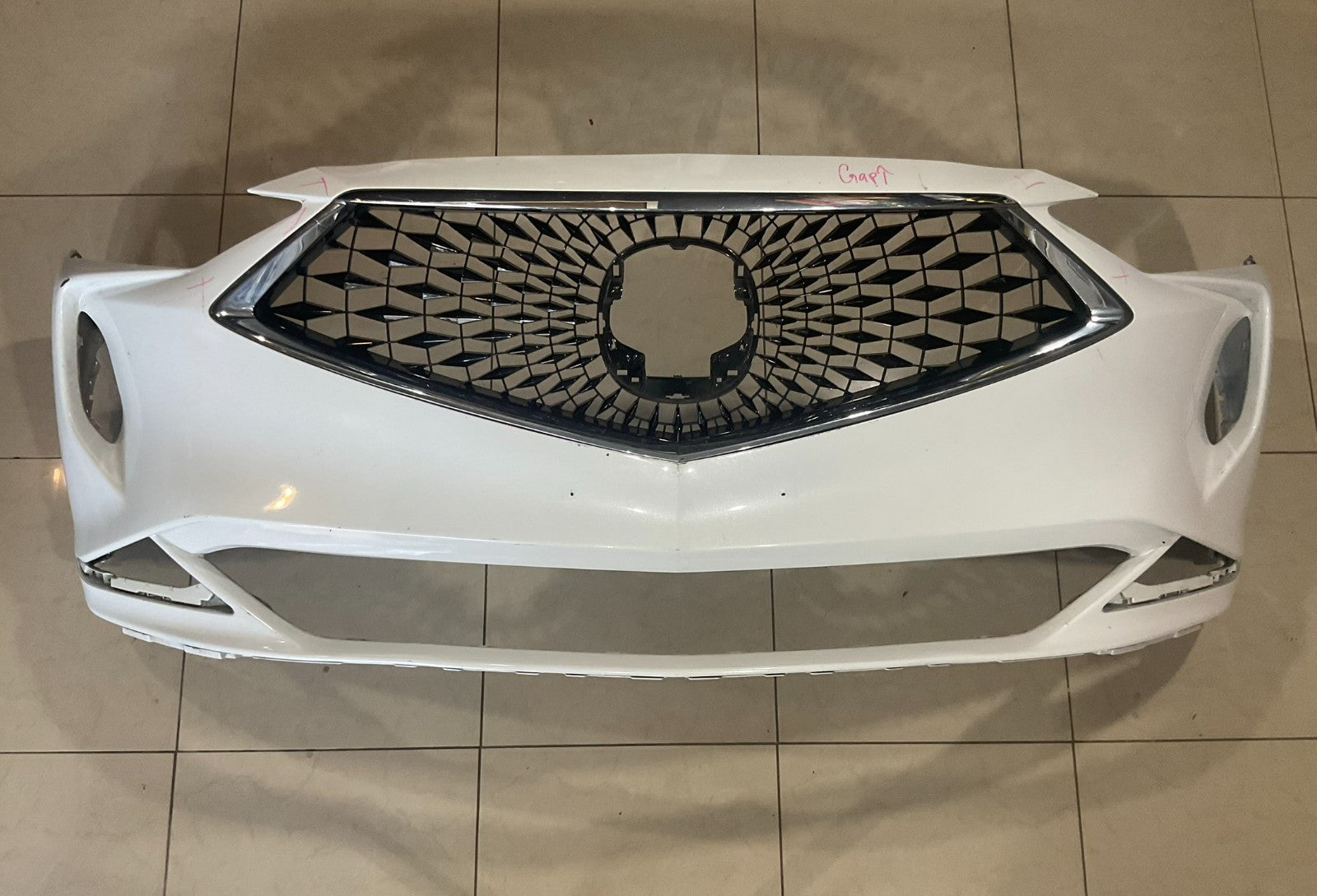 Front Bumper Cover White 2021-2023 Acura MDX 71101+tya+a000 OEM
