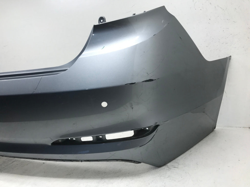 Rear Bumper Cover Silver Hyundai Sonata SE/ECO/Sport 15-2017 w/Sensor Holes OEM