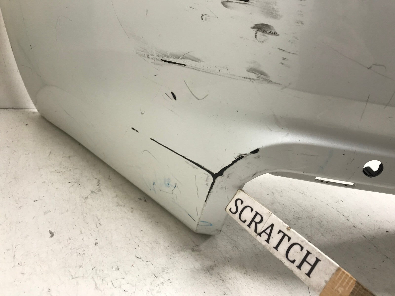 Rear Bumper Cover White Nissan Altima S/SL/SV/SR 2019-2020 w/Sensor Holes OEM