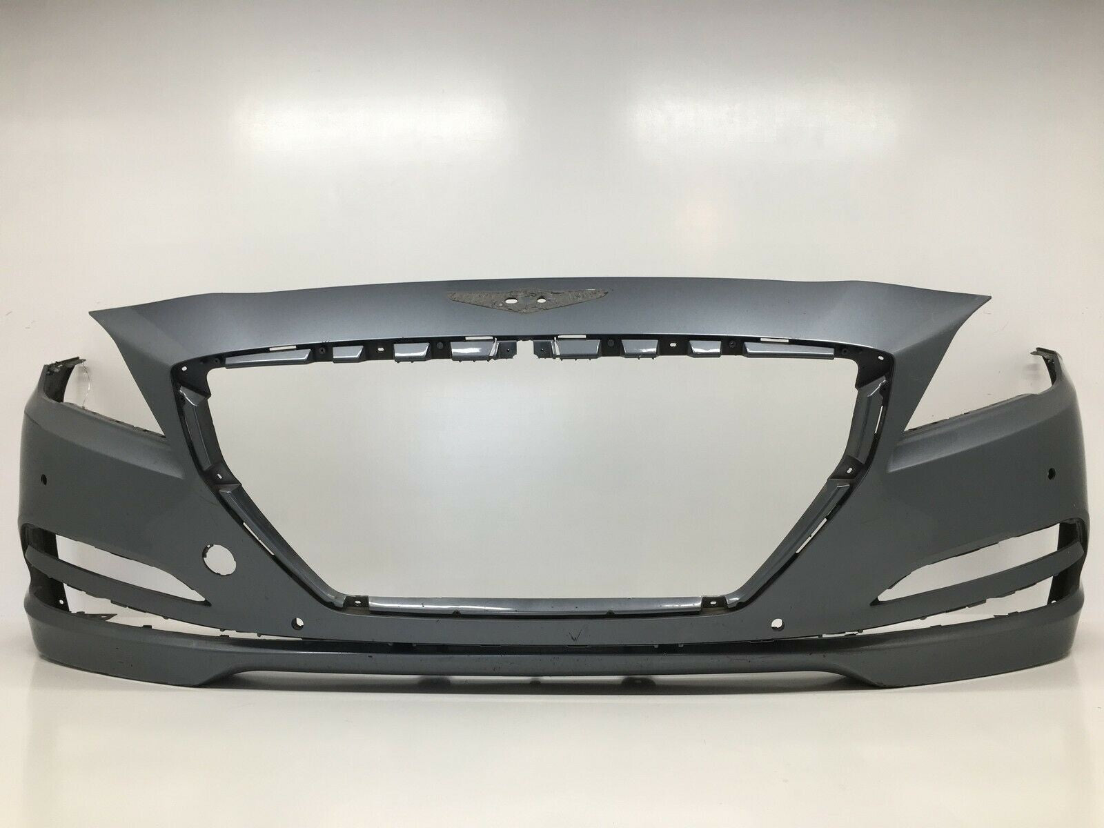 Front Bumper Cover Hyundai Genesis Sedan w/o Sensors w/o Lamp Washers 15 16 OEM