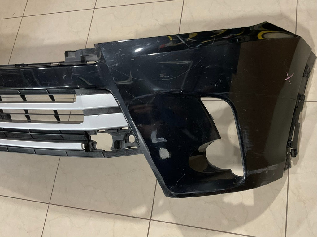 Front Bumper Cover Black 2017 2018 2019 Toyota Highlander CAPA