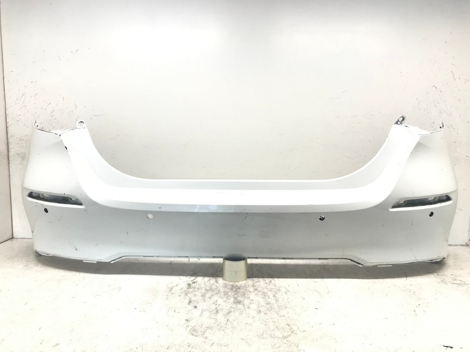 Rear Bumper Cover White 2022 2023 Honda Civic Hatchback w/Sensor Holes OEM