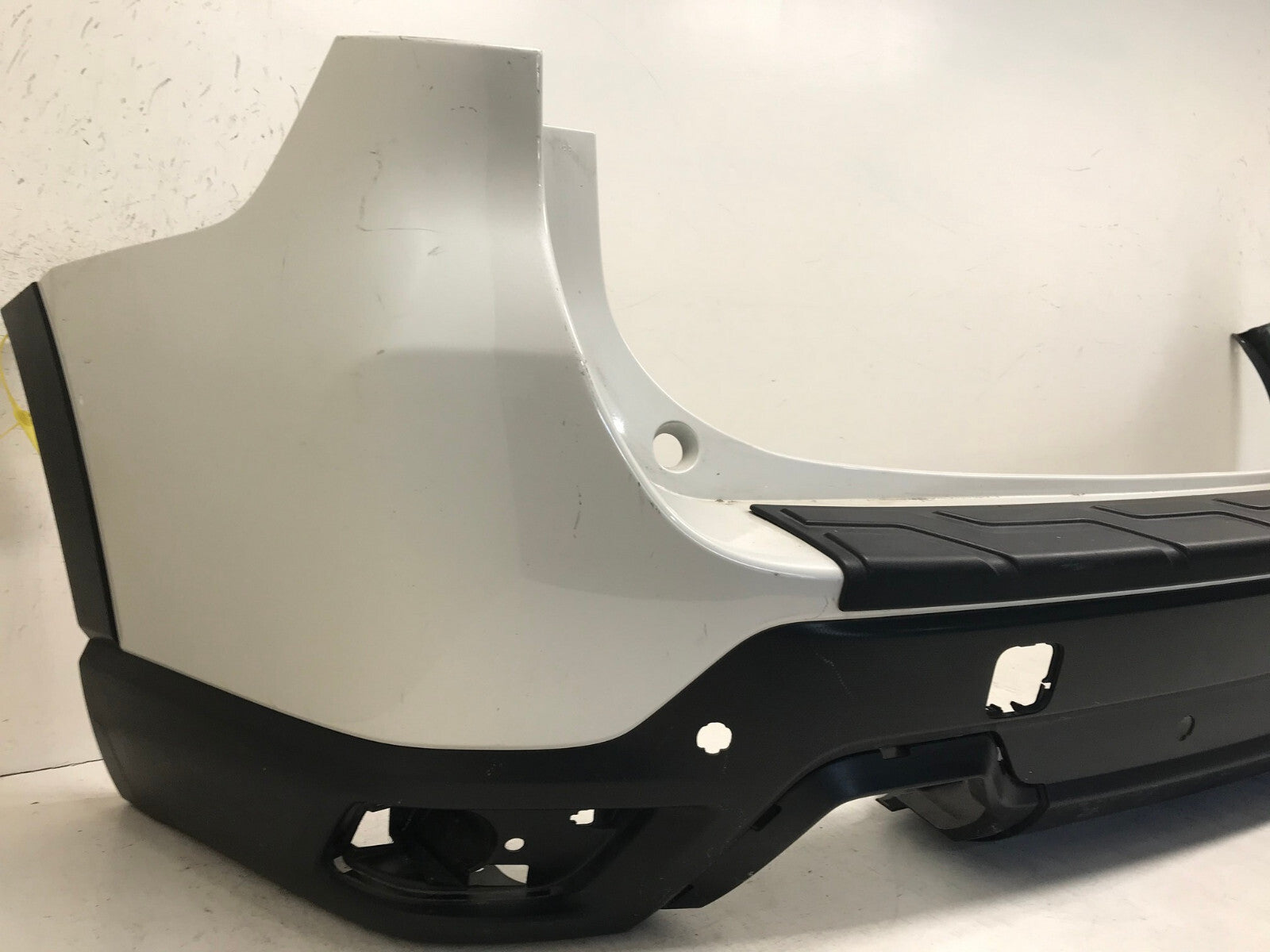 Rear Bumper Cover Subaru Forester Base Lted Prem w/Sensor Holes White 19 20 OEM
