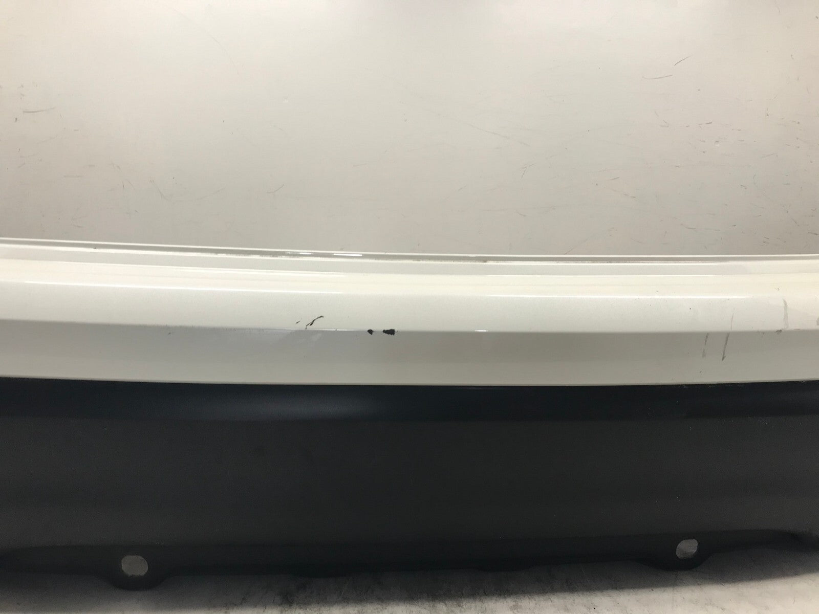 Rear Bumper Cover White Nissan Rogue Sport S/SL/SV 2017-2019 w/Sensor Holes OEM