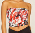 Women’s NEW Chiefs Crop top Football Sports NFL Cropped Tube Top