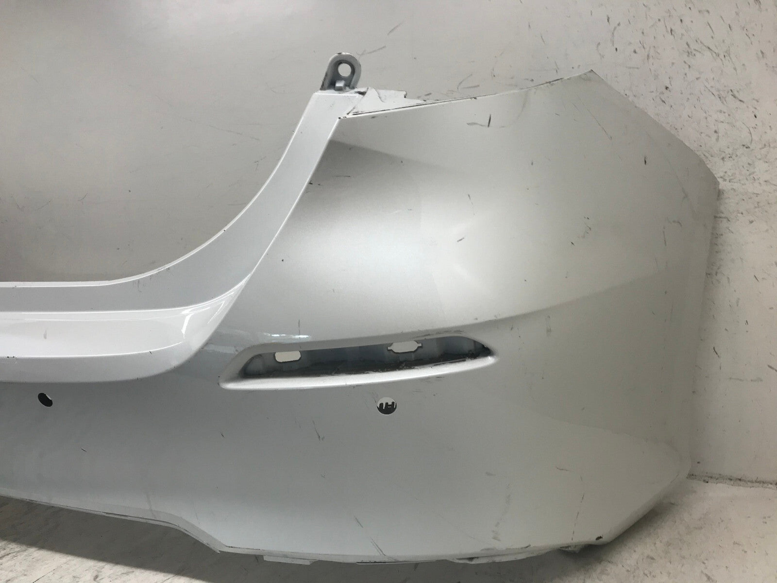 Rear Bumper Cover White 2022 2023 Honda Civic Hatchback w/Sensor Holes OEM