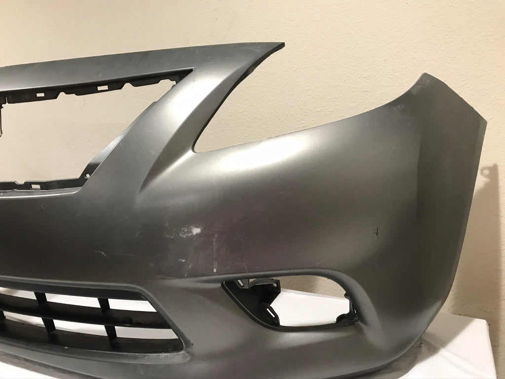 Front Bumper Cover Gray Nissan Versa 2012-2014 CAPA