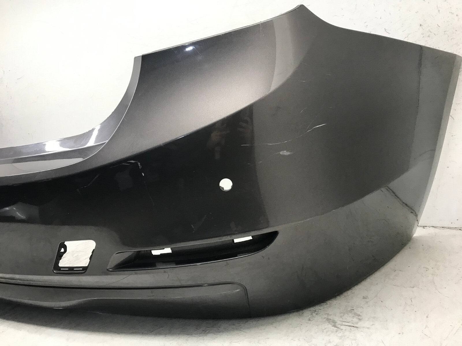 Rear Bumper Cover Gray 2012-2015 BMW 320i Sedan Standard Type w/Sensor Holes OEM