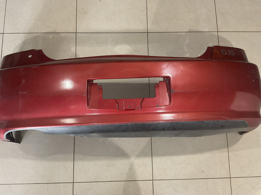 Rear Bumper Cover Red 2005-2006 Infiniti G35 Sedan 82022+AC740 OEM