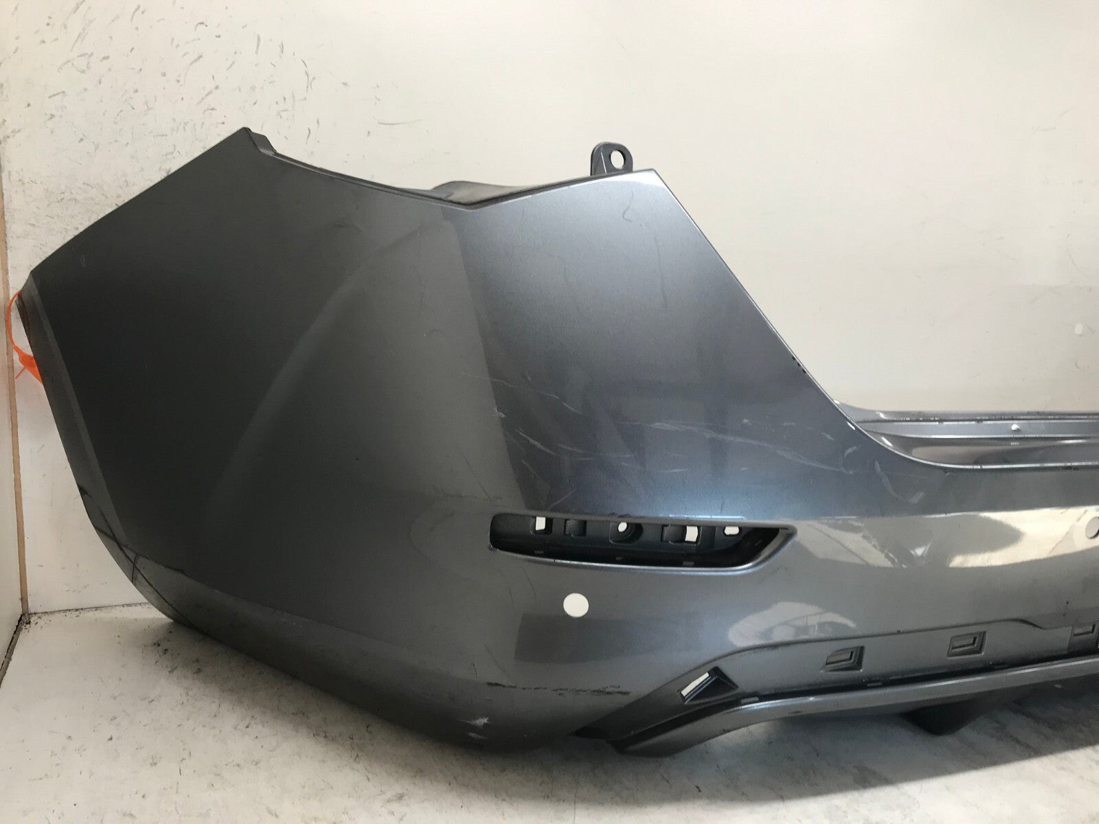 Rear Bumper Cover Gray 2020 2021 Nissan Sentra S/SV w/Sensor Holes OEM