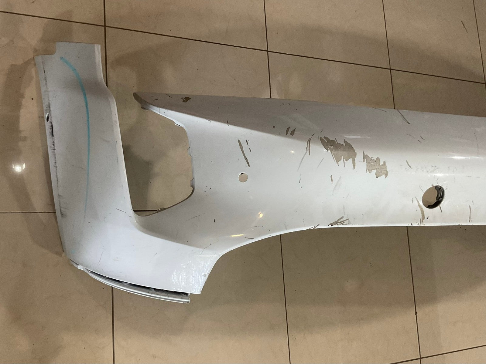 Front Bumper Cover White Porsche Taycan 2020 2021 2022 9J1+807+221 OEM