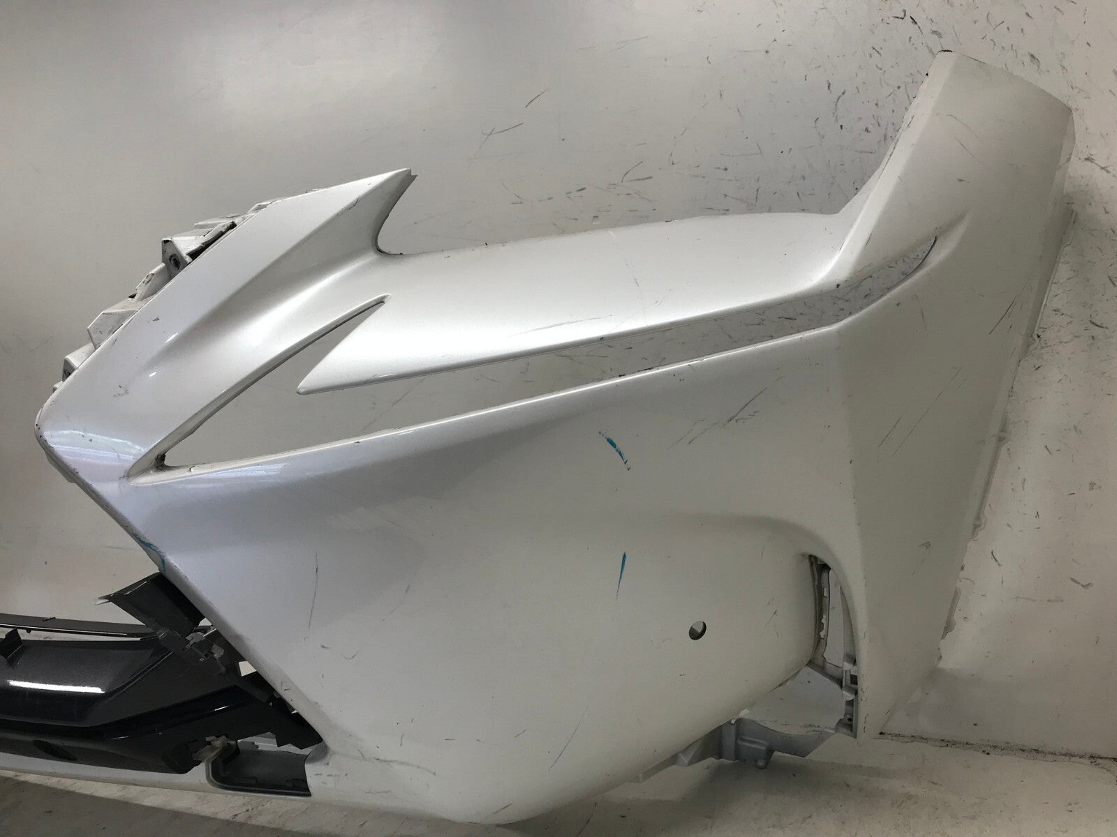 Front Bumper Cover White Lexus NX300h NX200T 15-17 w/Sensor Hole 52119-78050 OEM