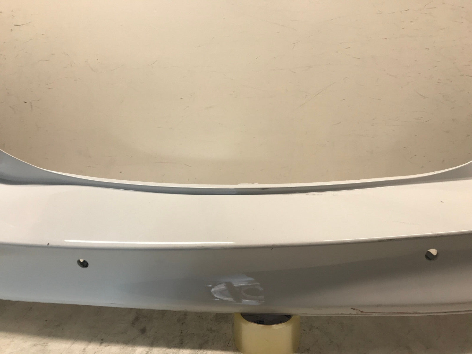 Rear Bumper Cover White Ford Fusion 2013-2018 w/Sensor Holes DS73-17906-AEW OEM