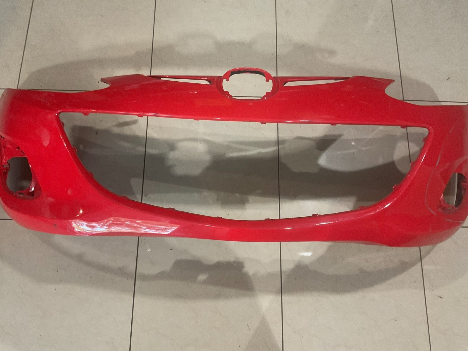 Front Bumper Cover Red 2011 2012 2013 2014 Mazda 2 CAPA