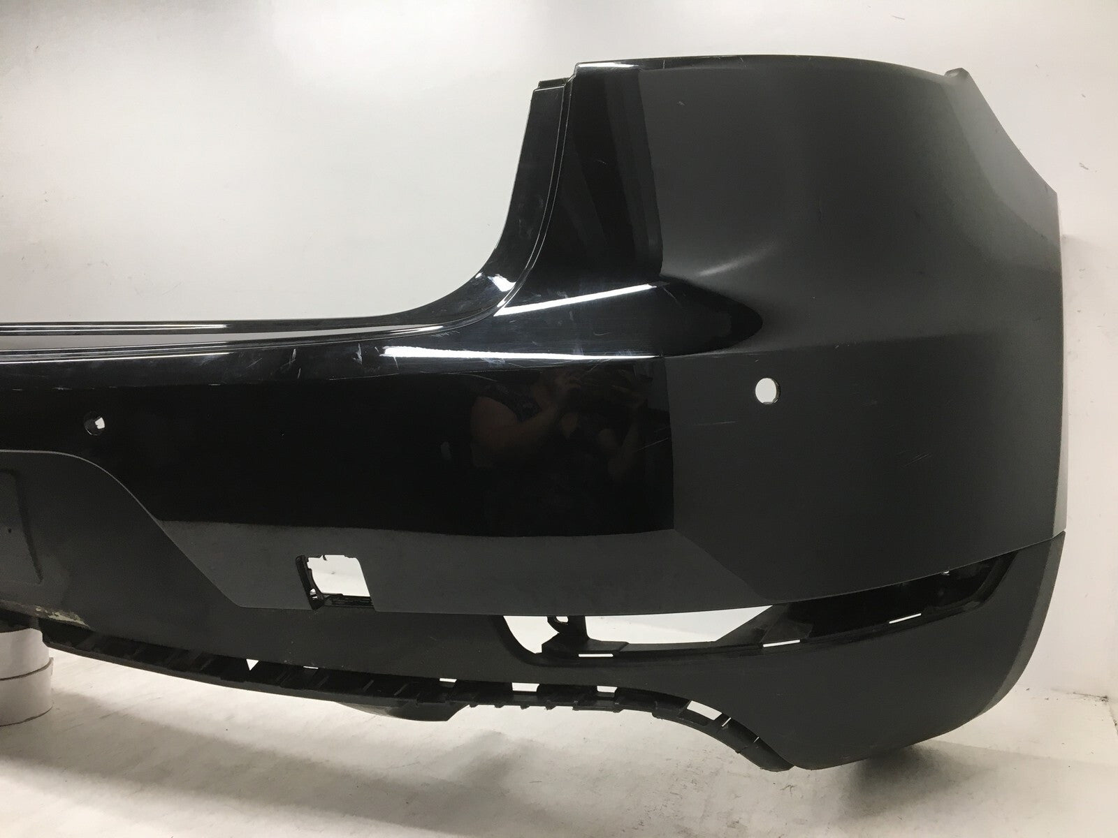 Rear Bumper Cover Porsche Macan Turbo Sport Design w/Sensor Holes 2015-2017 OEM3