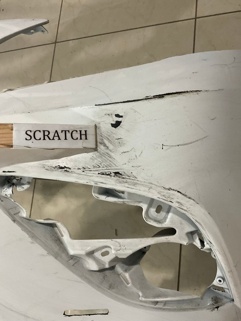 Front Bumper Cover White Toyota Camry SE XSE 2018 2019 52119-06E20 OEM
